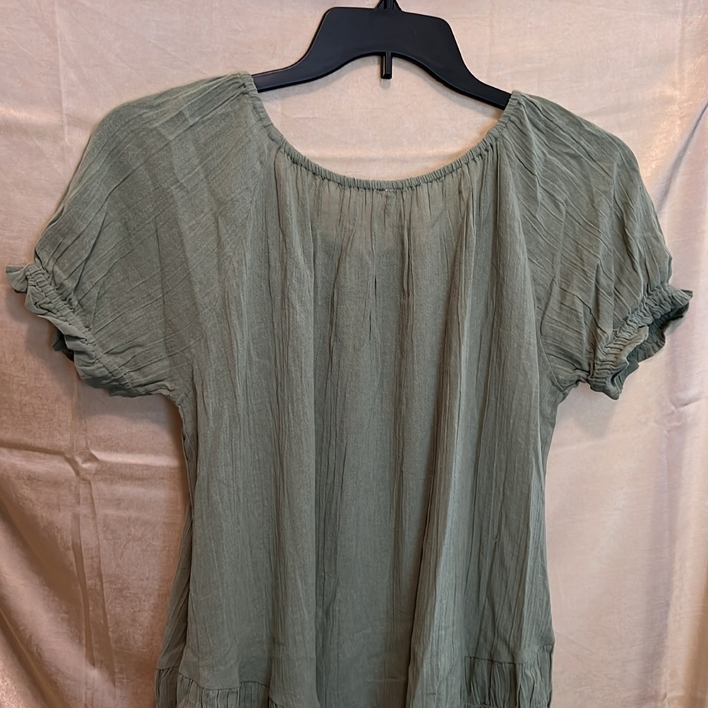 Free People So Scenic Mini in Grasslands Green, 100% Cotton, NWT $78 - Picture 10 of 15